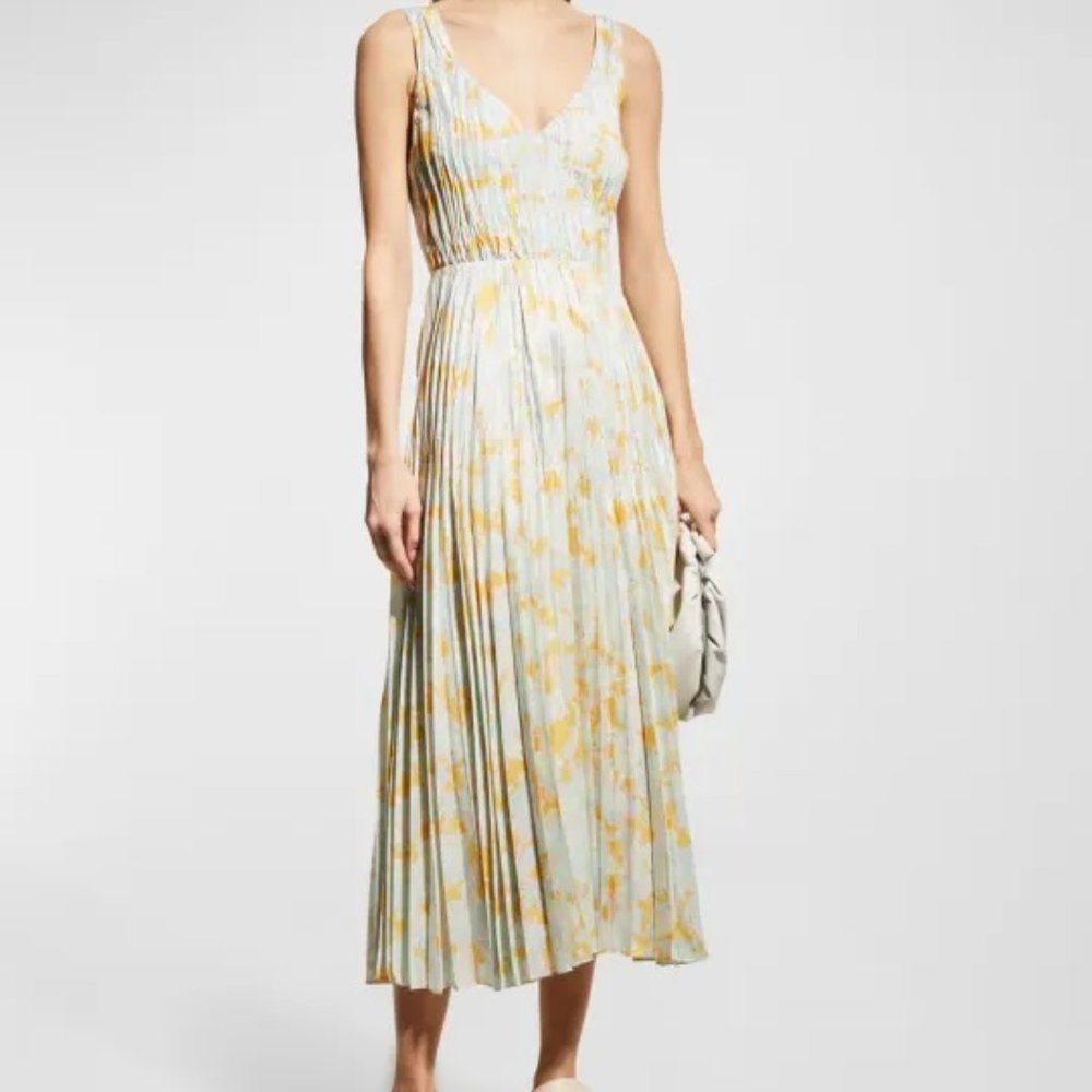 Vince ! Lotus V-Neck Pleated Slip Dress